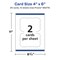 Avery 4" x 6" Rectangle Flourished Edge, Glossy White Postcards